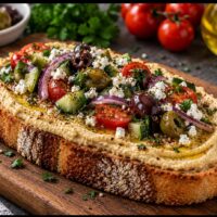 Mediterranean Hummus Toast